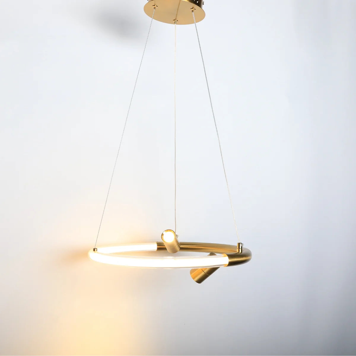 Hanglamp Tulia – LED – Brushed Gold – Ø40 cm – afbeelding 3
