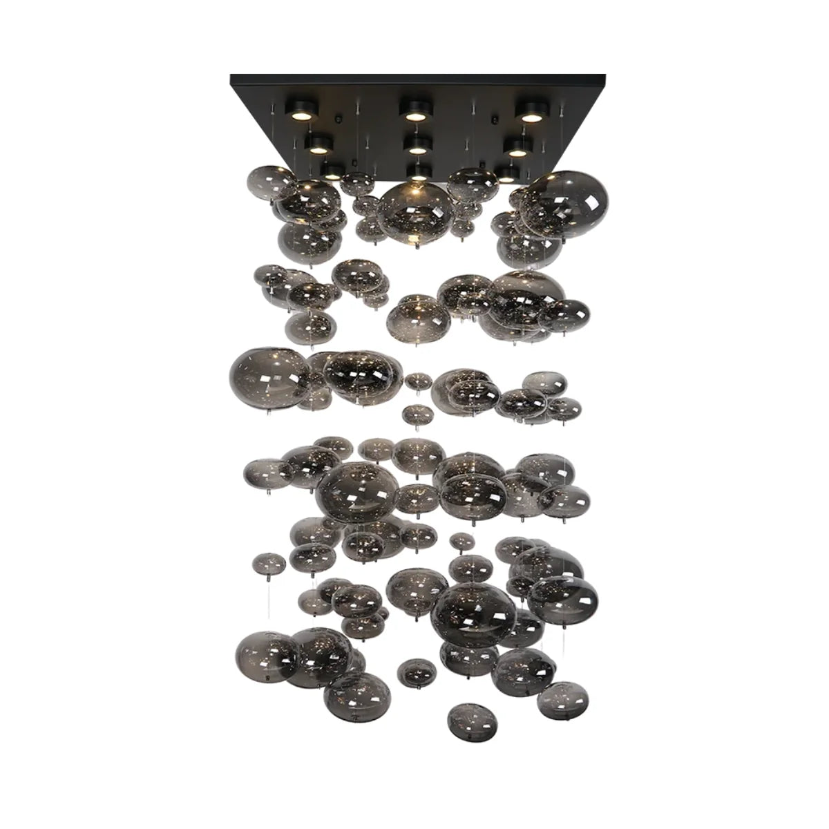 Hanglamp Umi – Bubbels – LED – Antraciet – 60x60cm – afbeelding 2