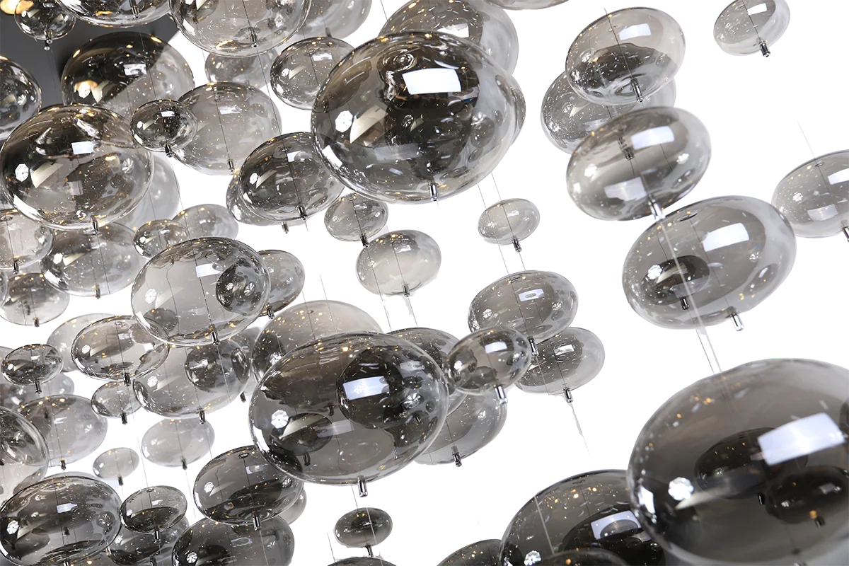 Hanglamp Umi – Bubbels – LED – Antraciet – 60x60cm – afbeelding 5
