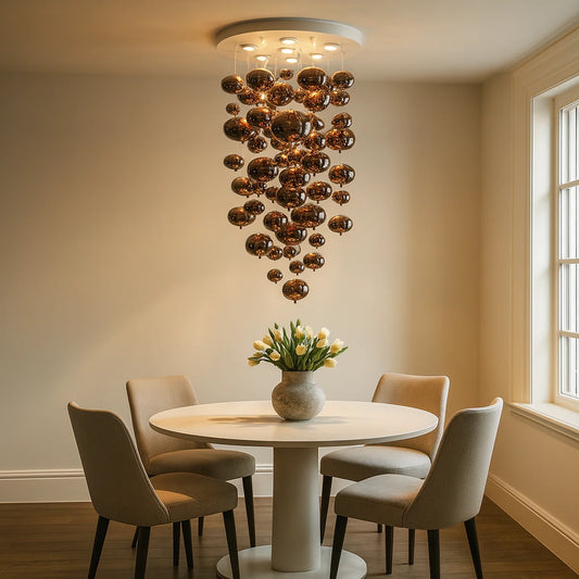 Hanglamp Umi – Bubbels – LED – Koper – Ø60 cm