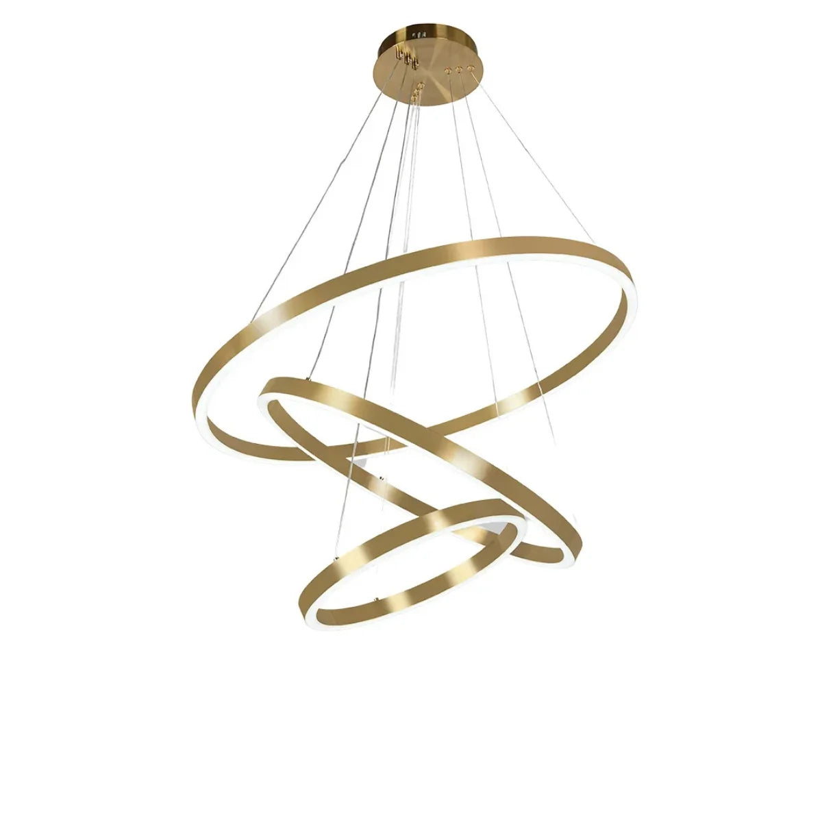 Hanglamp Valio – LED – Brushed Gold – 3 Ringen – Ø80 cm – afbeelding 3