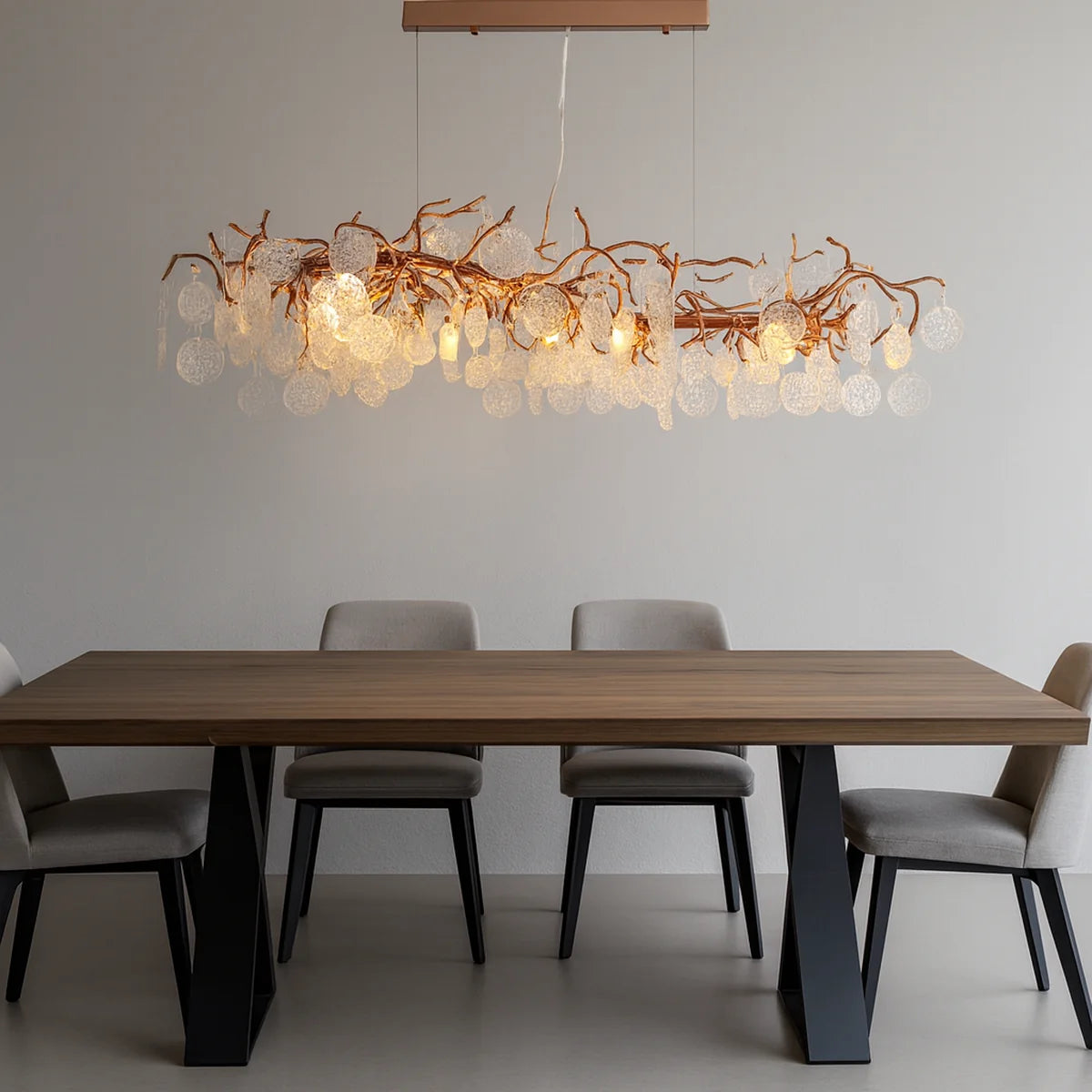 Hanglamp Vento – Rosé – Eettafel 120 cm