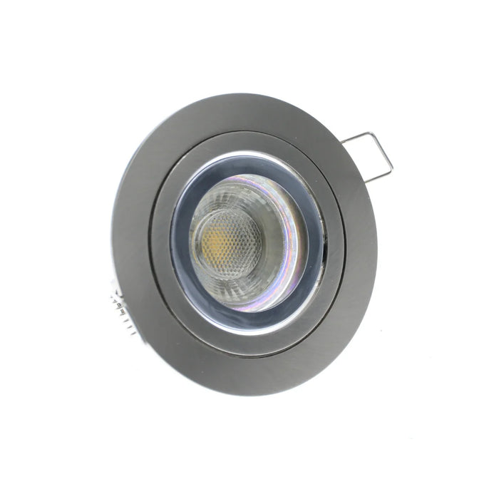 Inbouwspot Arc – Geborsteld Aluminium – GU10 – IP20