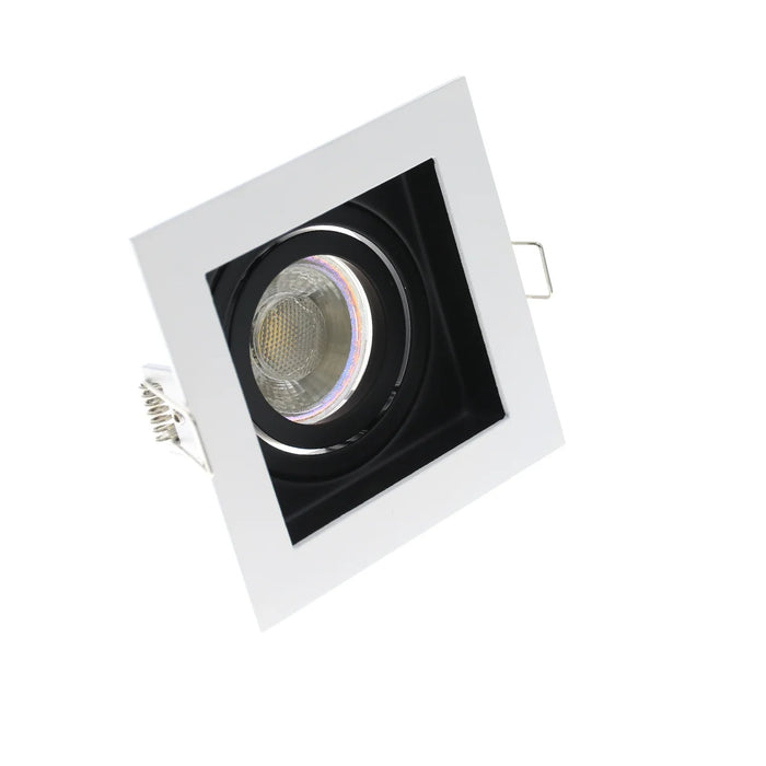 Inbouwspot Keval – Zwart Wit – Vierkant – GU10 – IP20