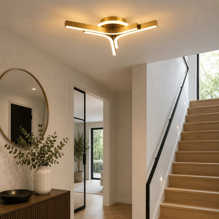 Plafondlamp Fara – LED – Goud – Ø90 cm