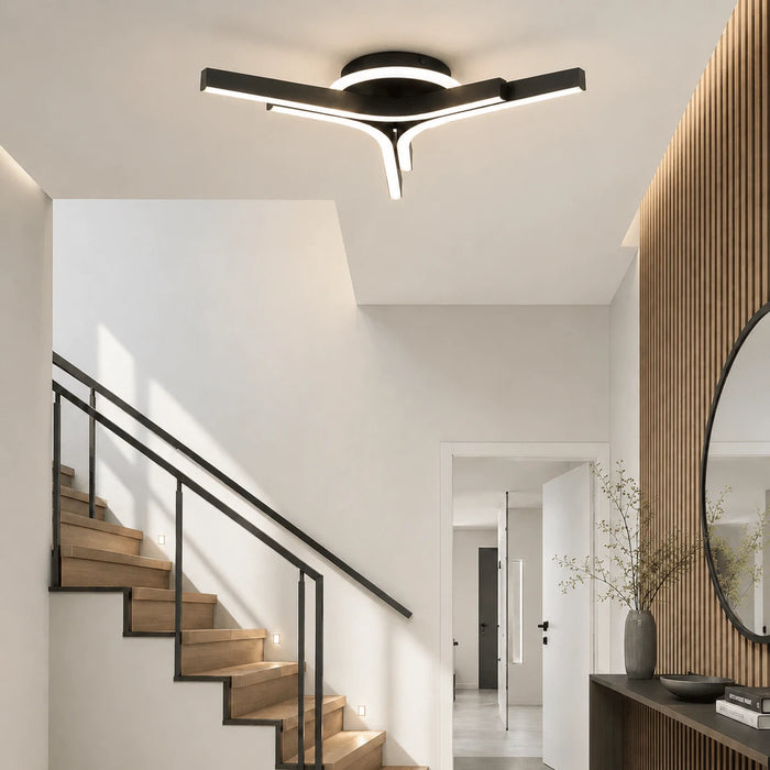 Plafondlamp Fara – LED – Zwart – Ø90 cm