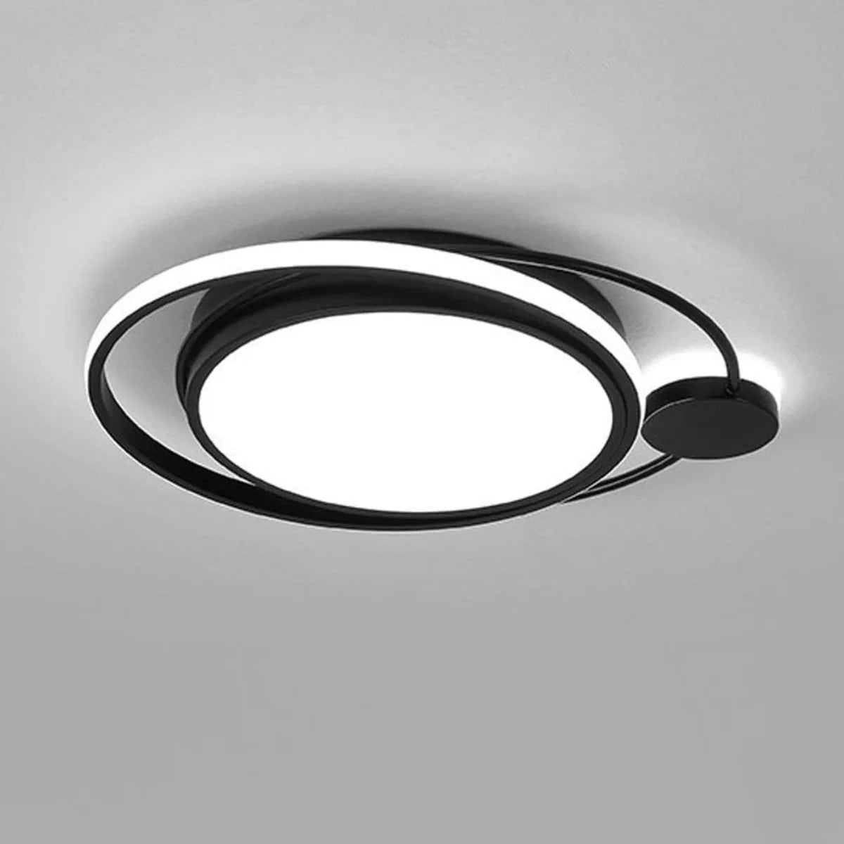 Plafondlamp Saima – LED – Zwart – Ø50 cm – afbeelding 2