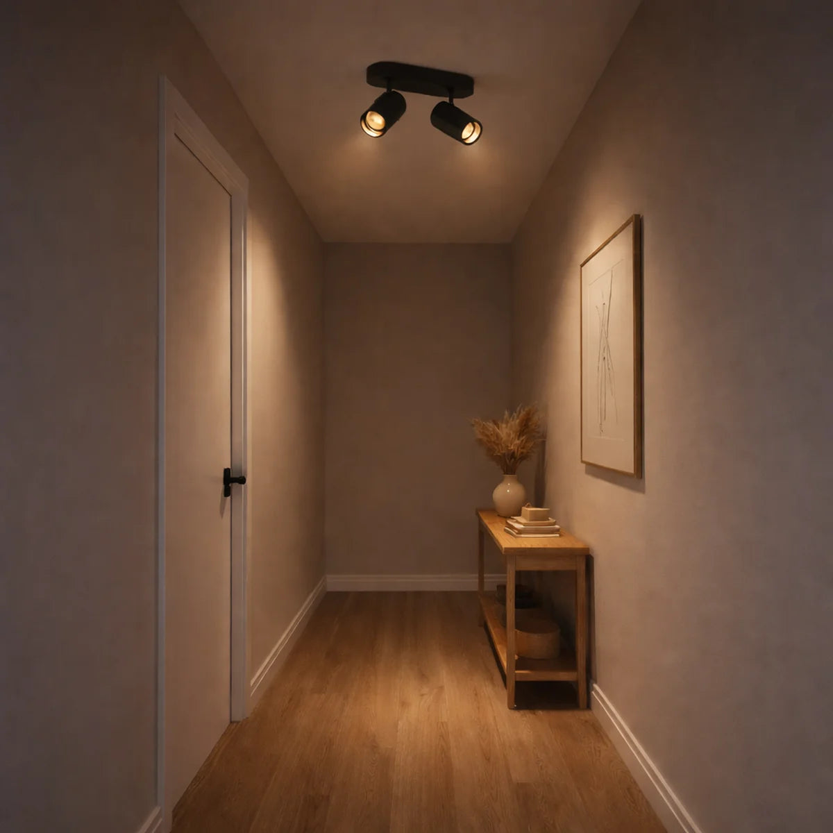 Plafondlamp Selce – Zwart – 2 Lichtpunten