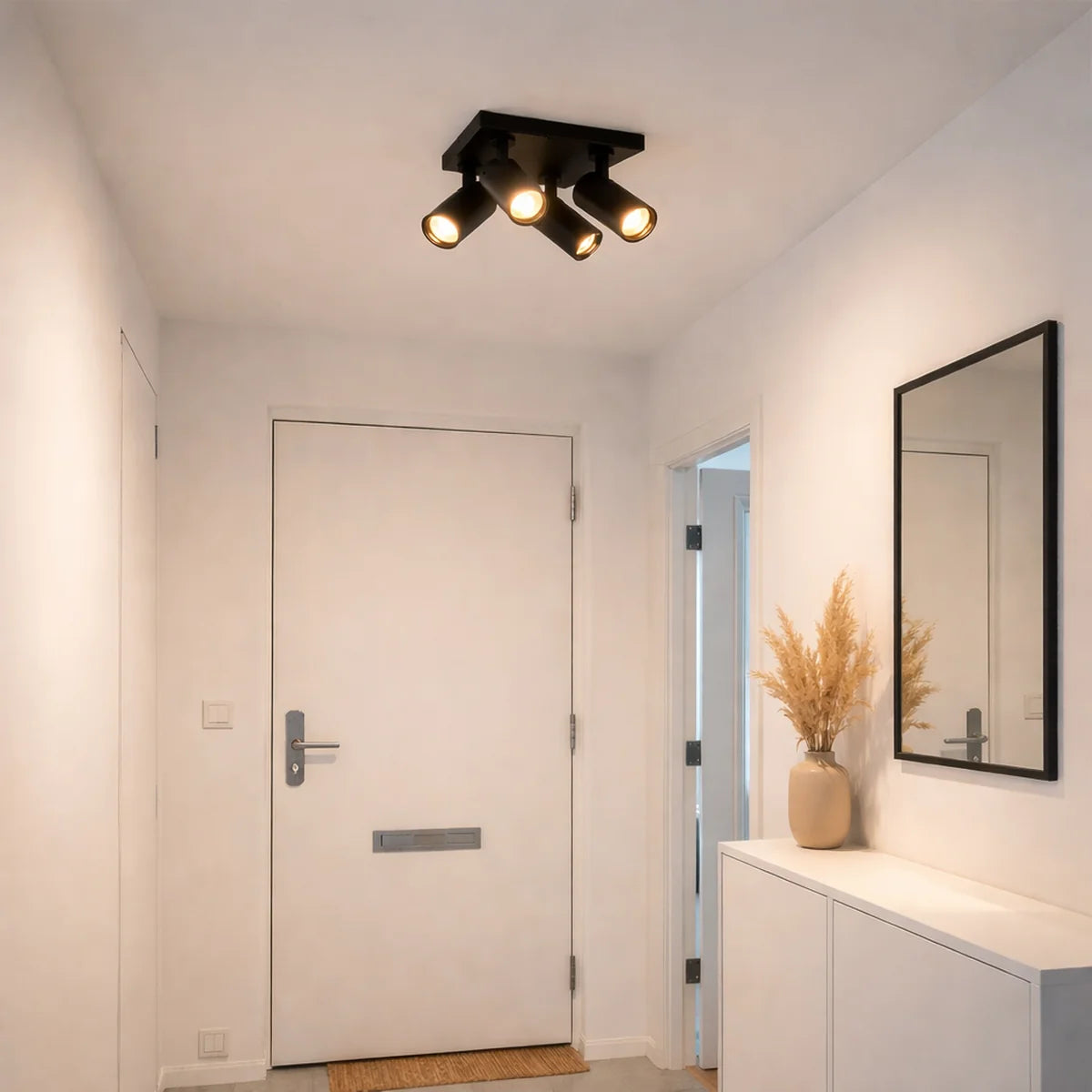 Plafondlamp Selce – Zwart – 4 Lichtpunten