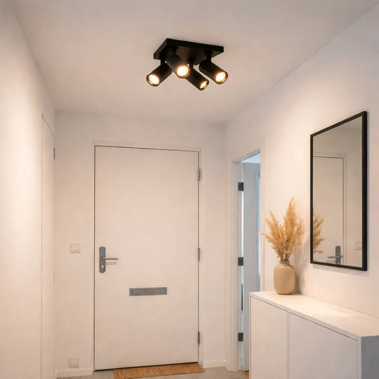 Plafondlamp Selce – Zwart – 4 Lichtpunten