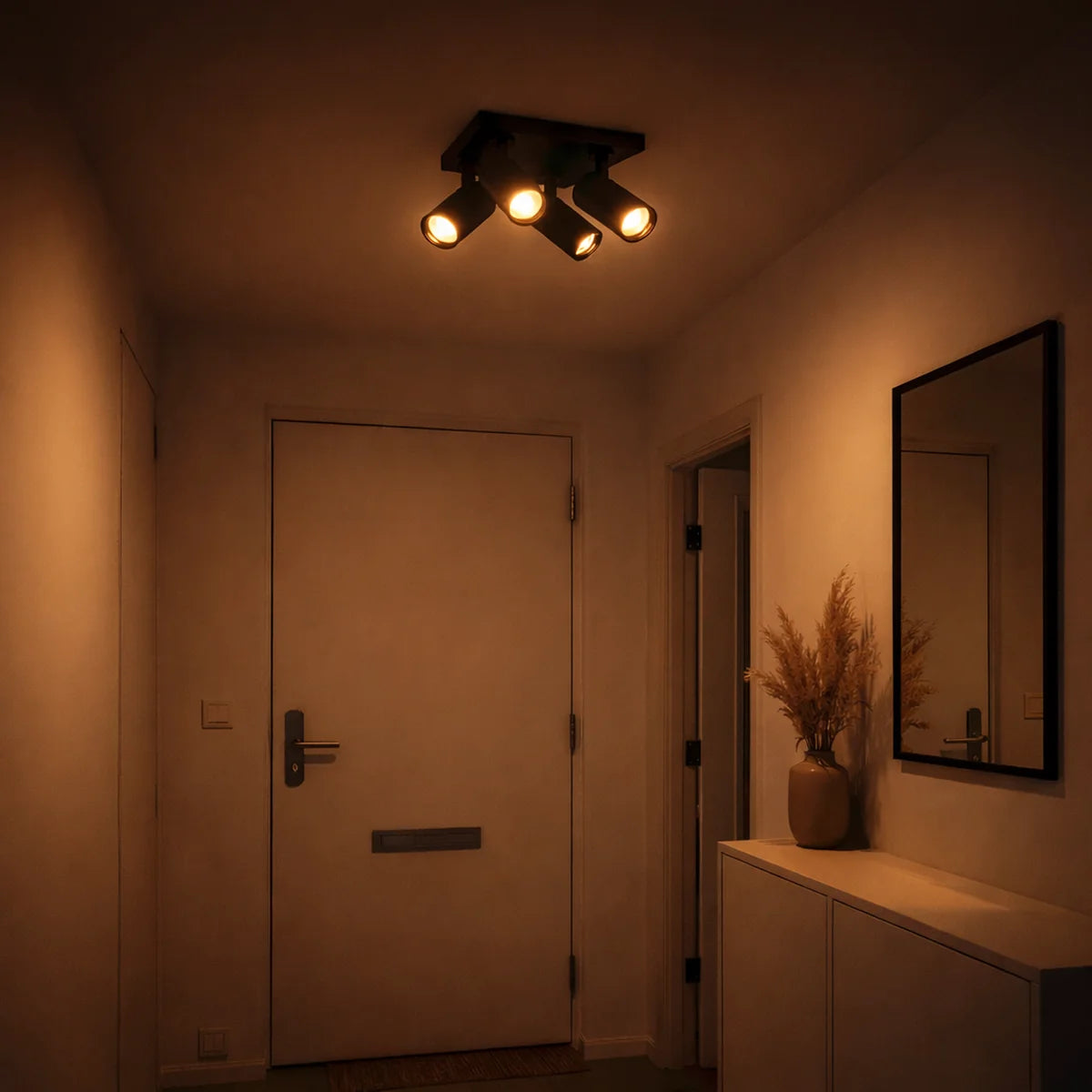 Plafondlamp Selce – Zwart – 4 Lichtpunten – afbeelding 2