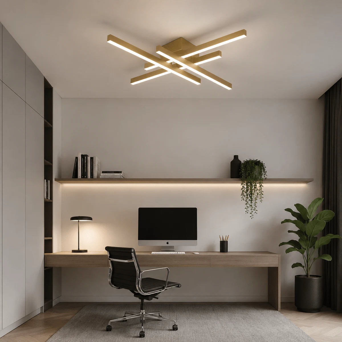 Plafondlamp Vigo – LED – Goud – Ø80 cm