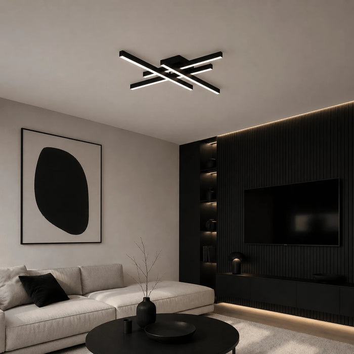 Plafondlamp Vigo – LED – Zwart – Ø80 cm