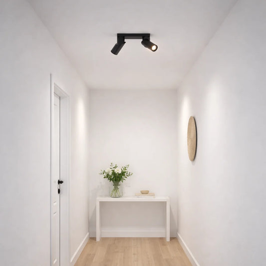 Plafondlamp Wenge – Zwart Koper – 2 Lichtpunten