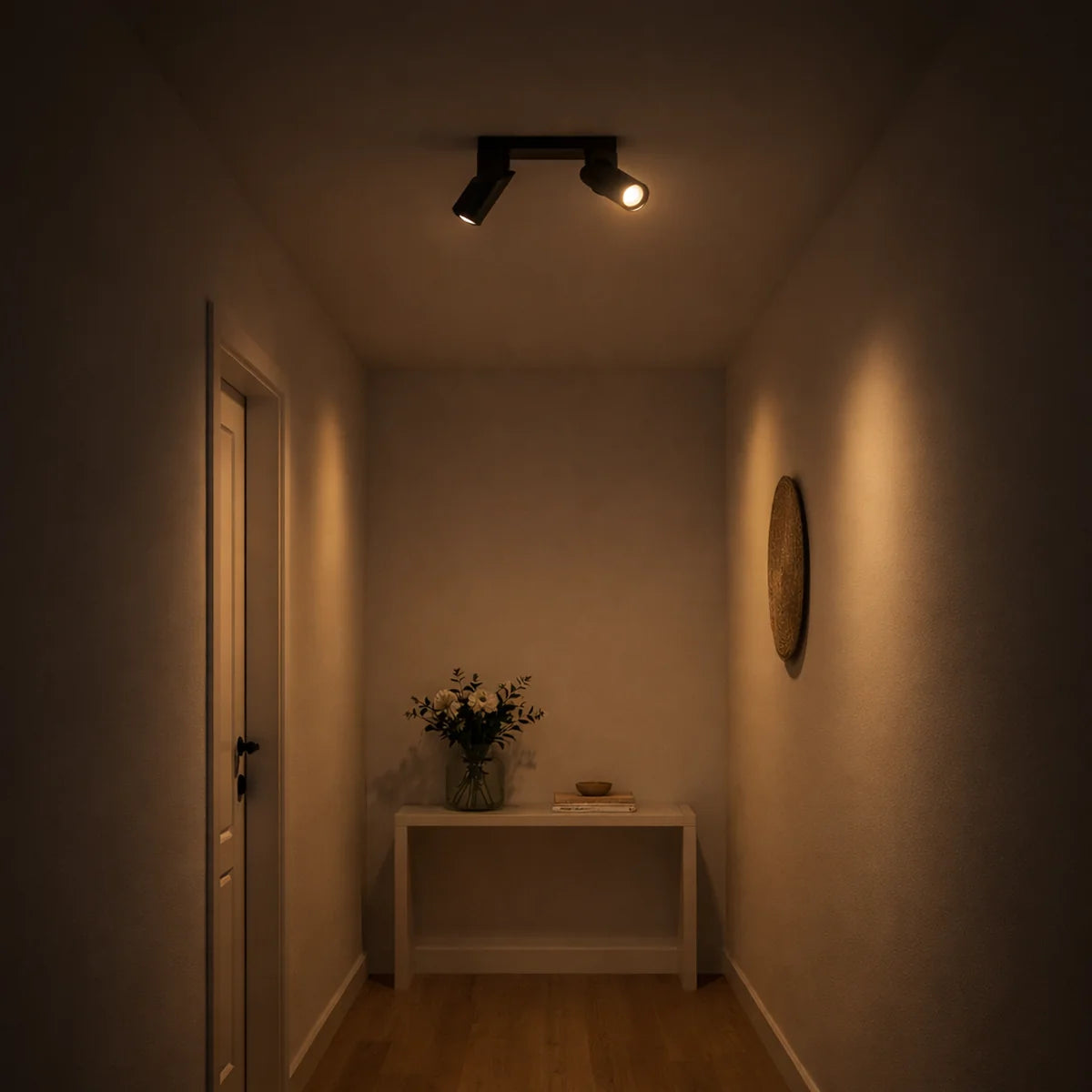 Plafondlamp Wenge – Zwart Koper – 2 Lichtpunten – afbeelding 2
