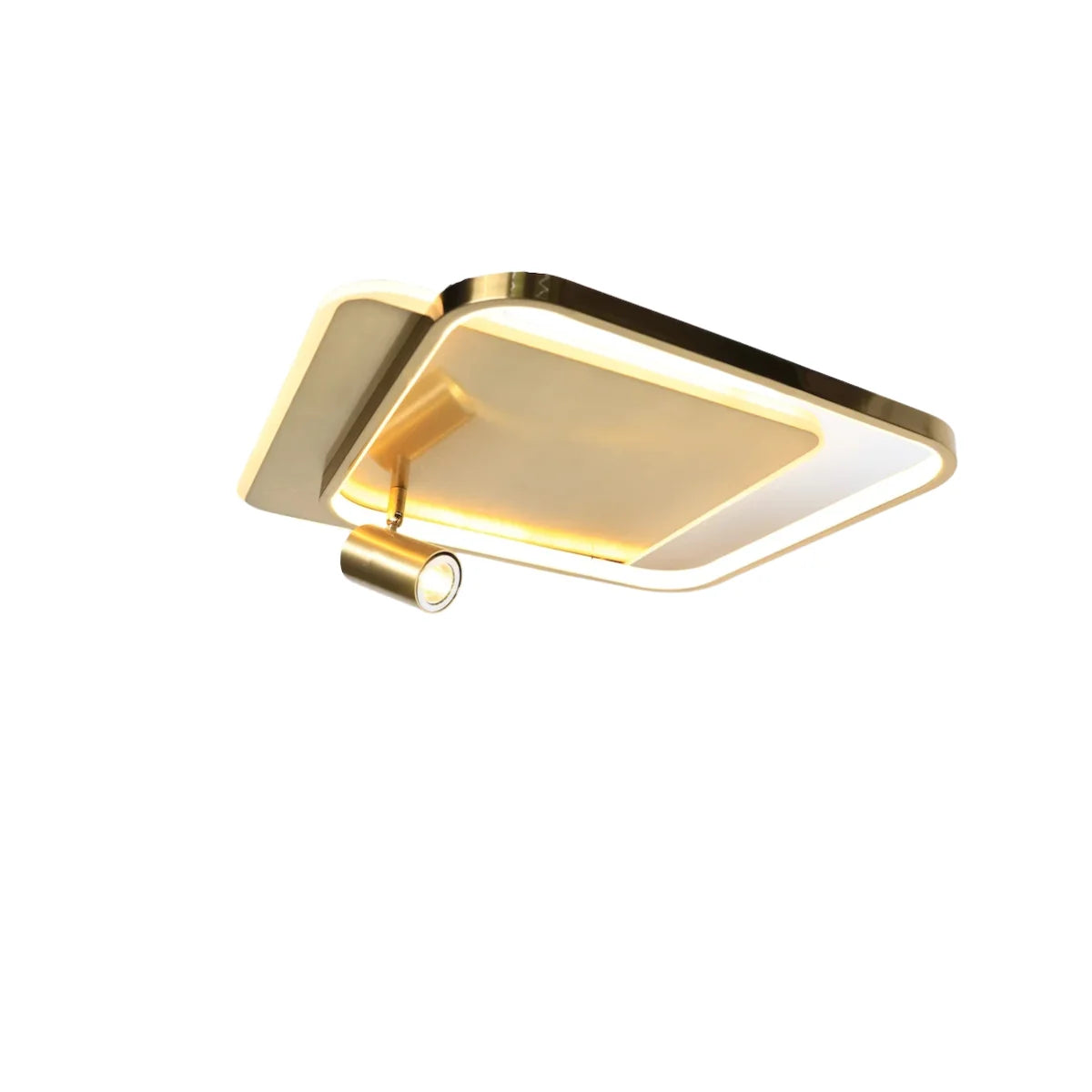 Plafondlamp Zama – LED – Brushed Gold – Vierkant – 3 Lichtpunten – afbeelding 3