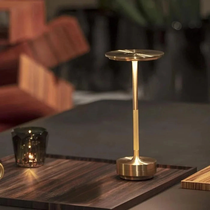 Tafellamp Keta – Brushed Gold – Oplaadbaar