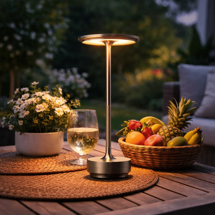Tafellamp Keta – Zilver – Oplaadbaar