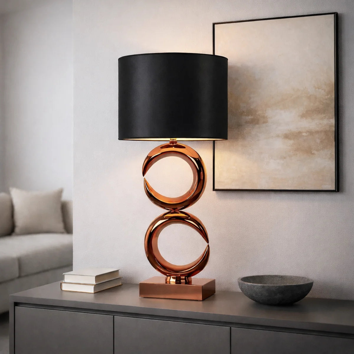 Tafellamp Lamara – Rosé – Ø23x68cm
