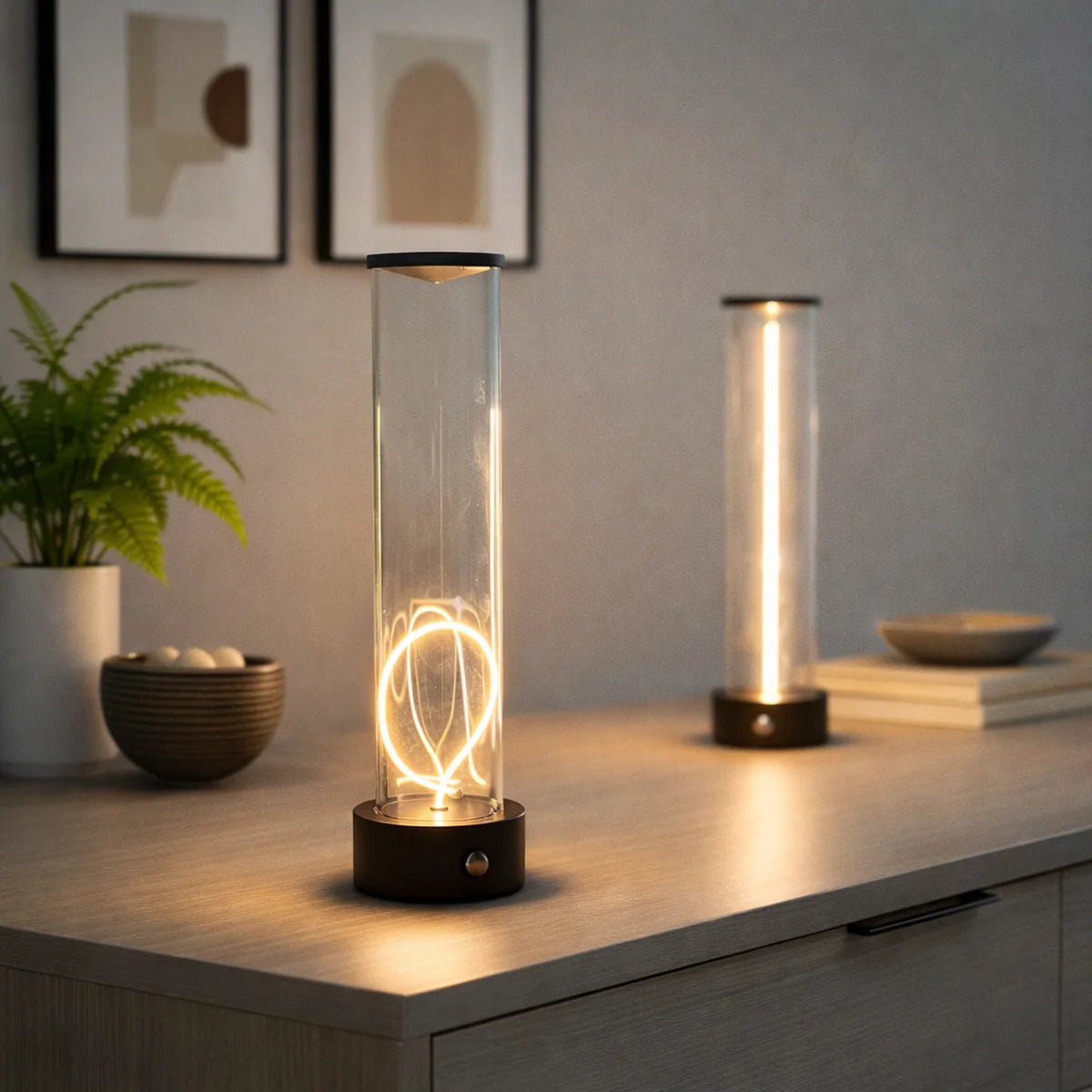 Tafellamp Limen – Helder Glas – Oplaadbaar