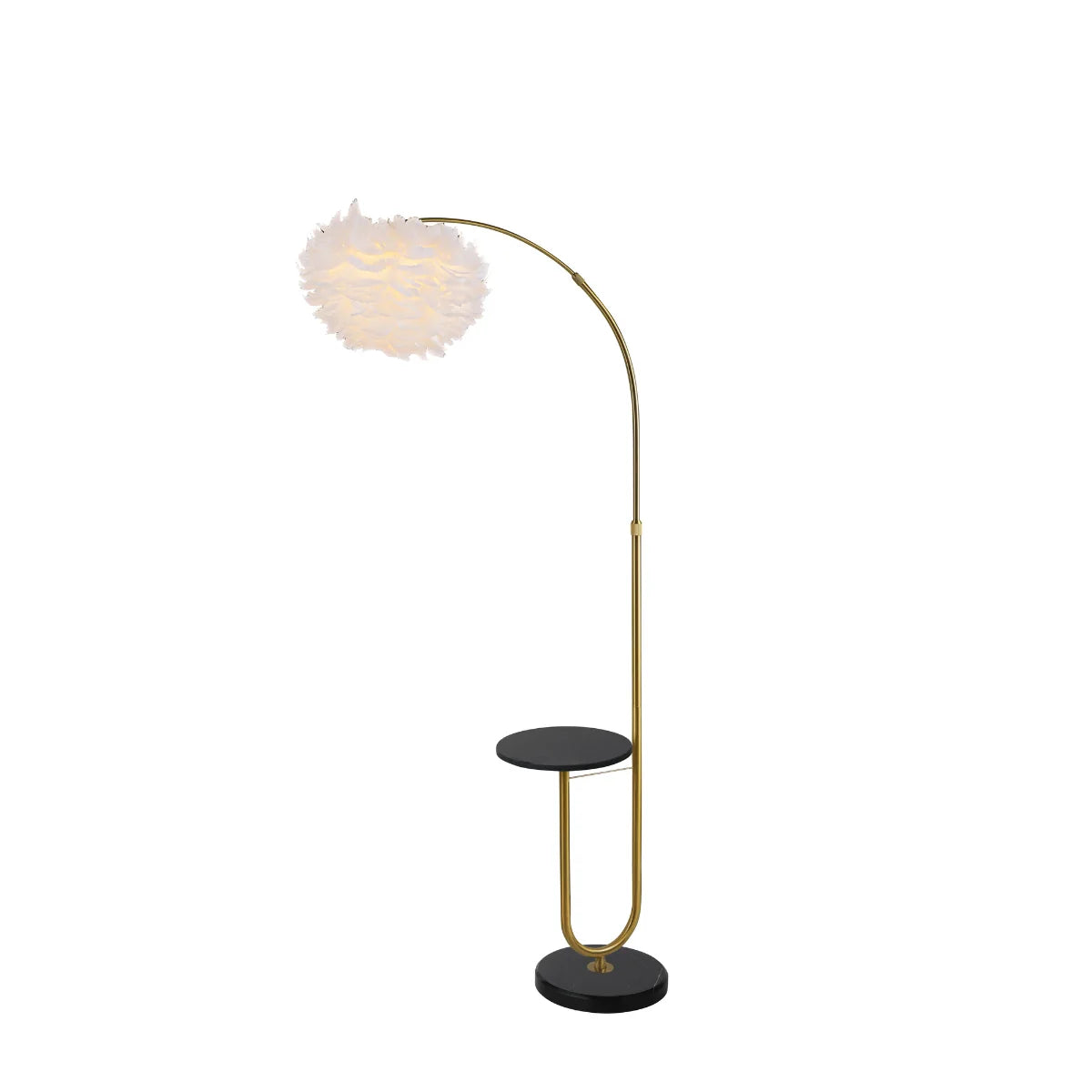 Vloerlamp Amara – Marmer – Brushed Gold – 180 cm – afbeelding 2
