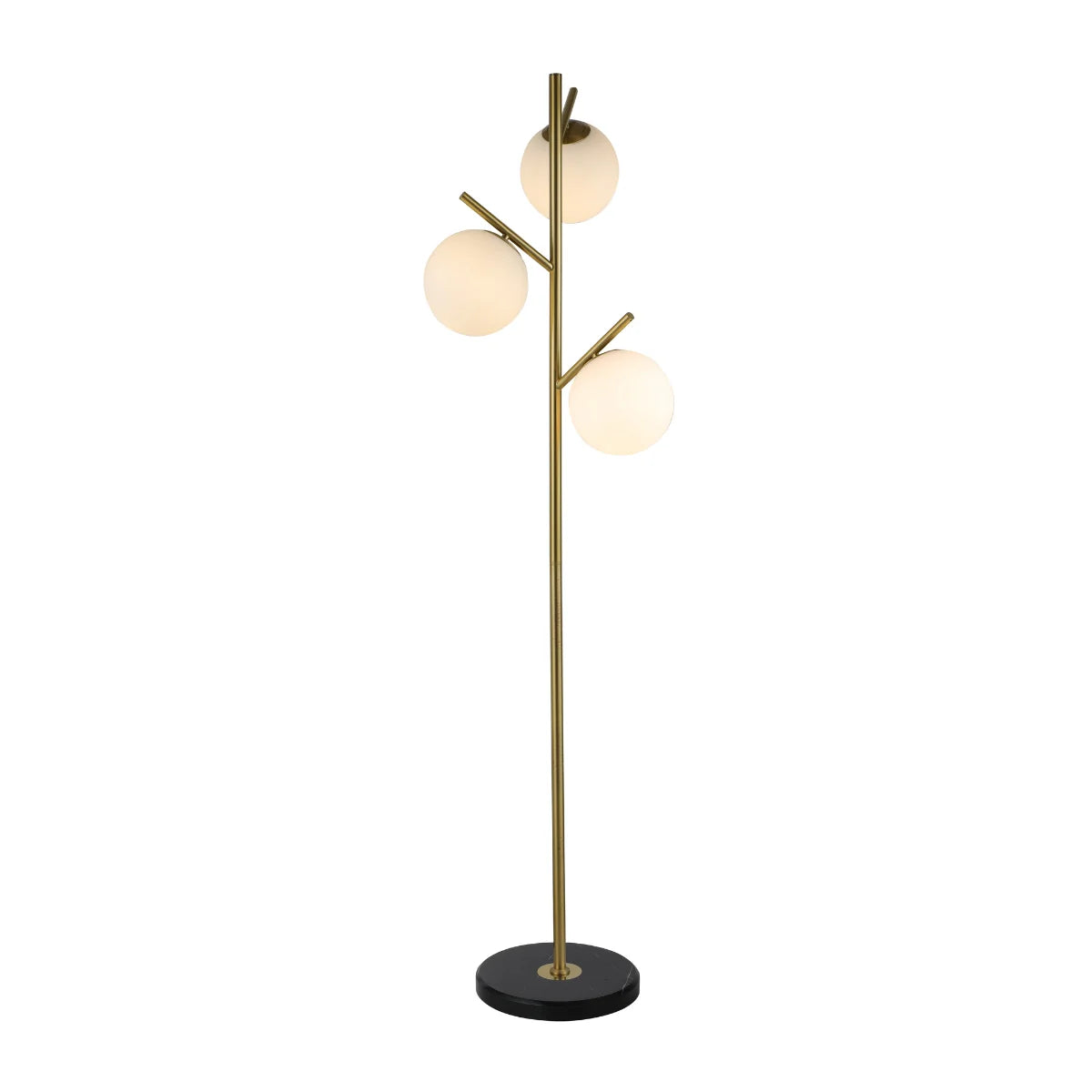 Vloerlamp Lena – Marmer – Brushed Gold – Ø30 cm – 156 cm – afbeelding 2