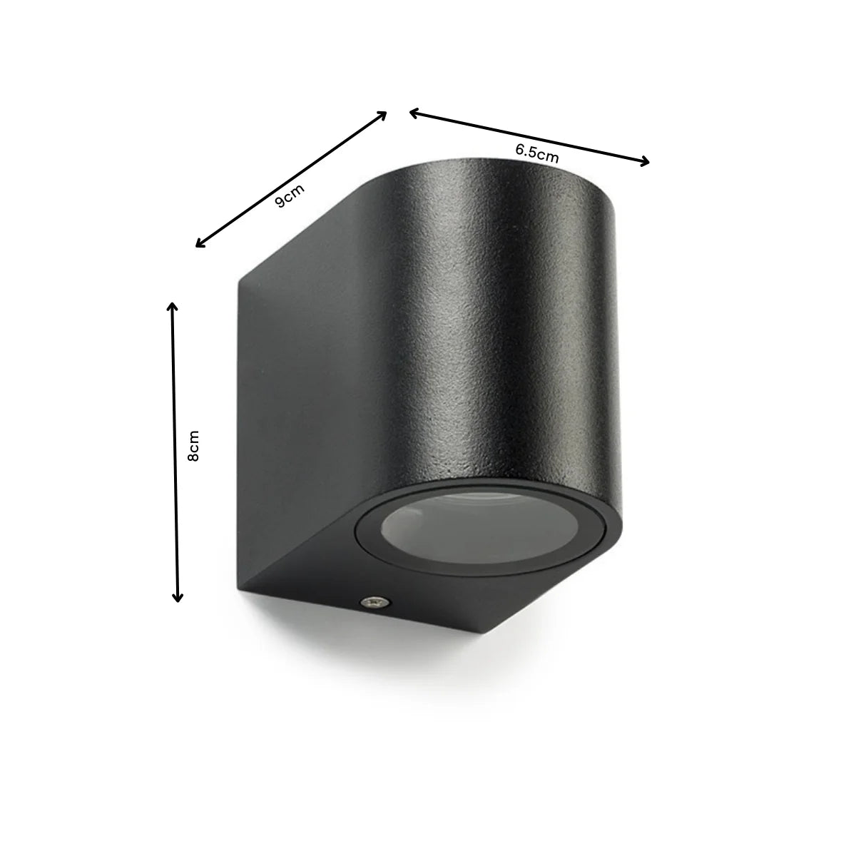 Wandlamp Merlon – Zwart – Half Rond – Buiten – afbeelding 4