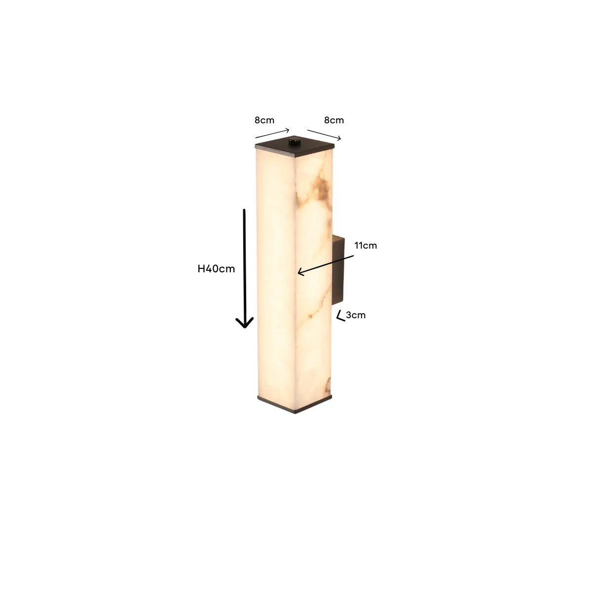 Wandlamp Nara – Marmer – H40 cm – afbeelding 3