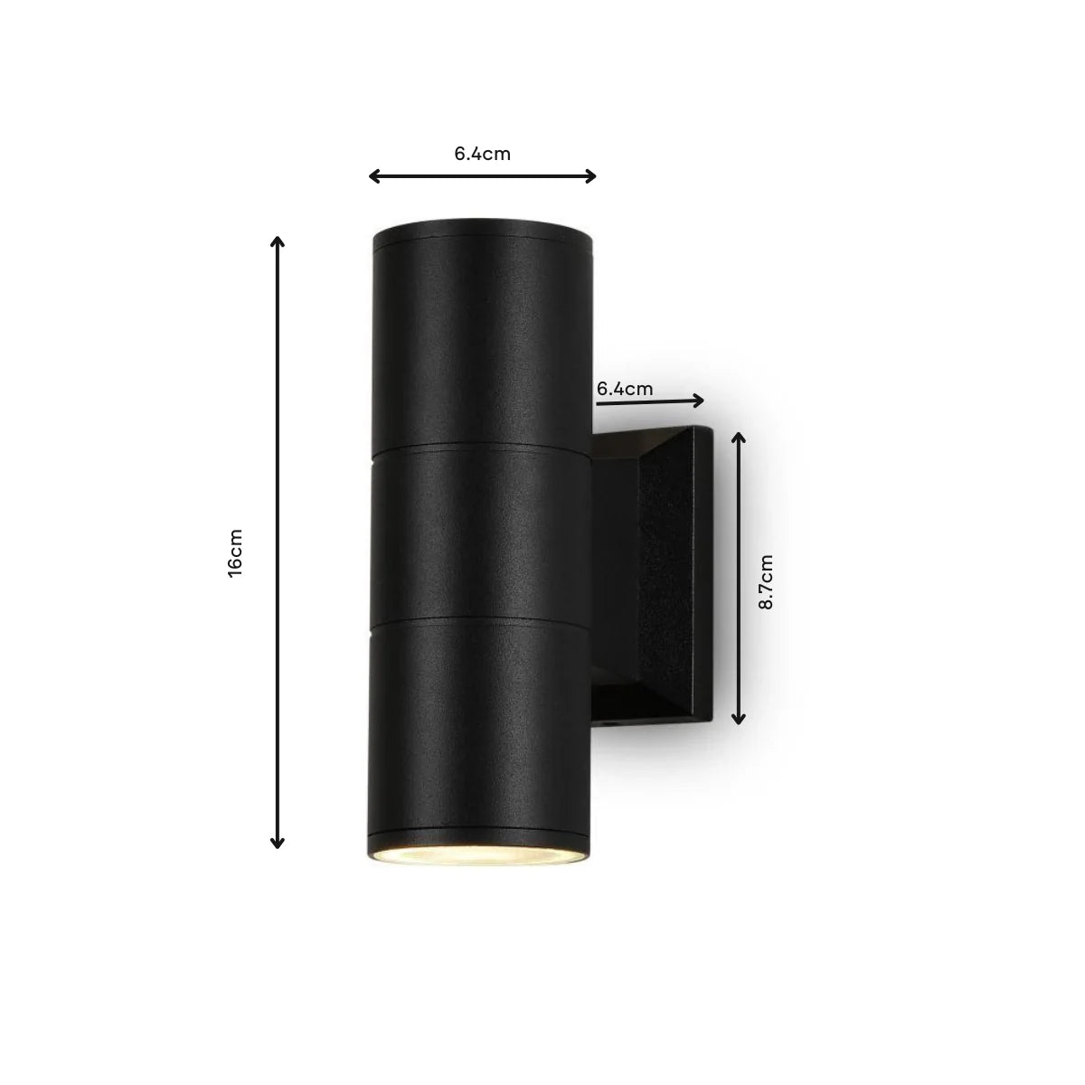 Wandlamp Unai – Zwart – Up Down – GU10 – afbeelding 3